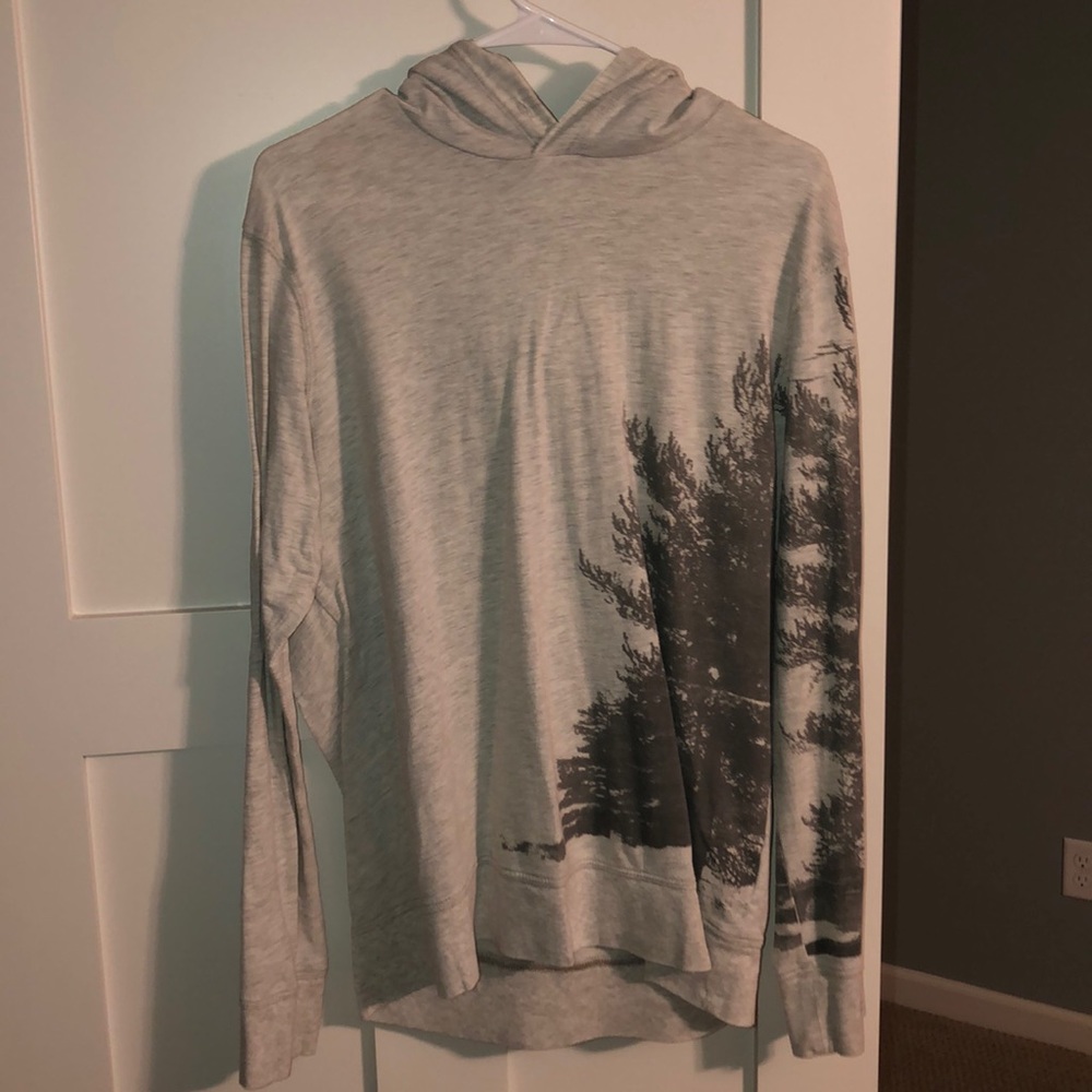 Cream sweatshirt with trees on it